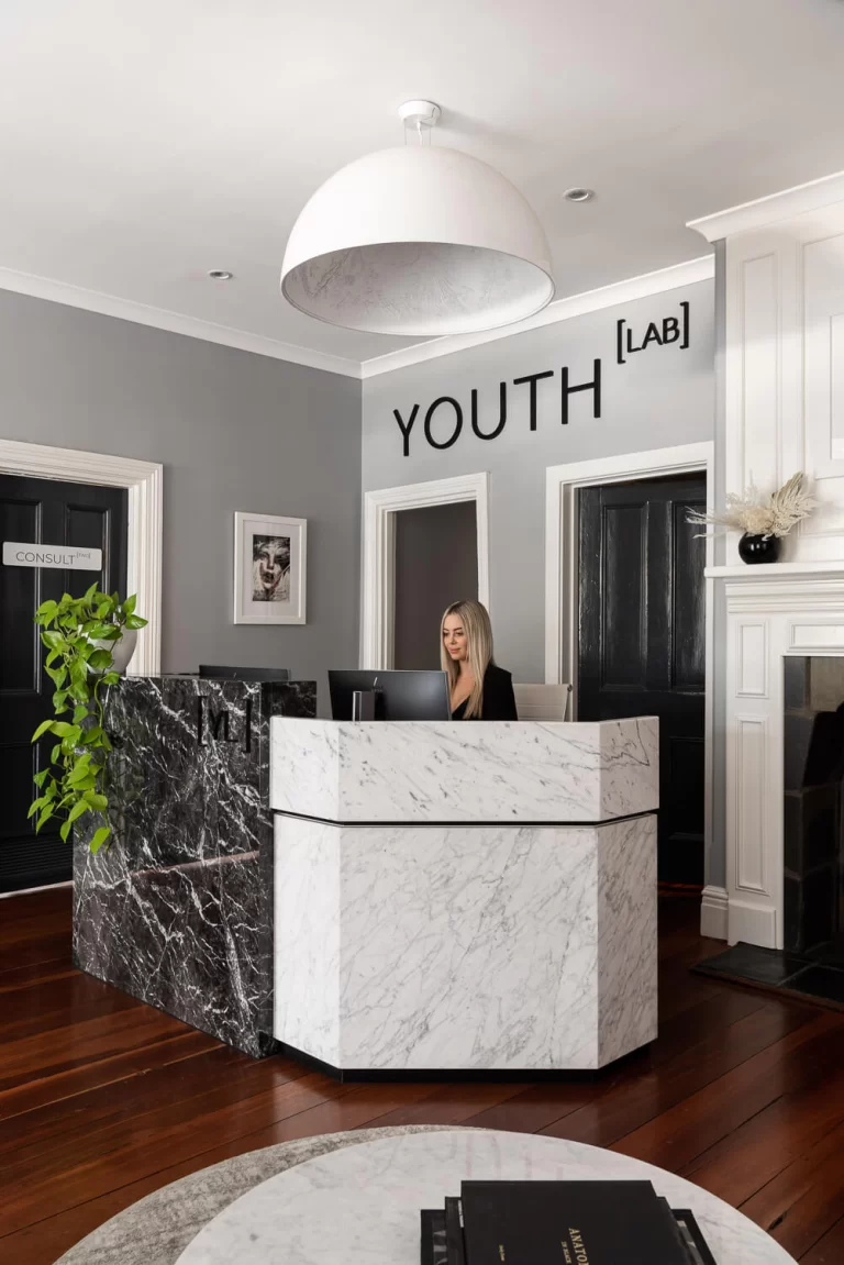 Reception of Youth Lab Cosmetic Clinic in West Perth